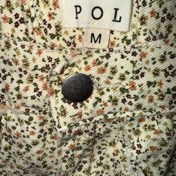 POL Flare Floral Patchwork Crochet Cargo Pants Star M - Picture 8 of 11